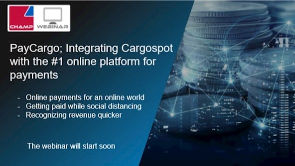 WEBINAR PayCargo; Integrating Cargospot with the #1 online platform for payments