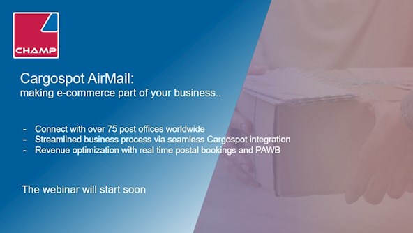 WEBINAR Cargospot AirMail, making e-commerce part of your business.