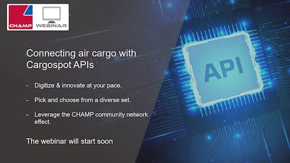 WEBINAR Connecting air cargo with Cargospot APIs