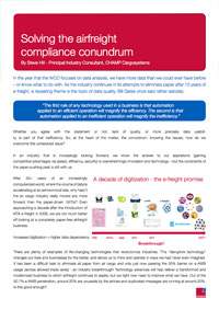 Solving the airfreight compliance conundrum