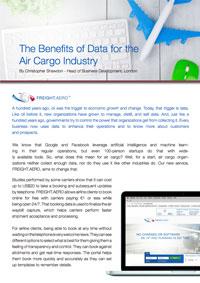 The Benefits of Data for the Air Cargo Industry