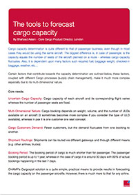 The tools to forecast cargo capacity